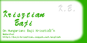 krisztian baji business card